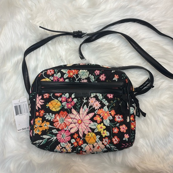 Vera Bradley Handbags - Vera Bradley Pink and Black Crossbody Bag